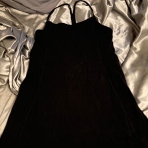Pink brand black tank top dress with shorts